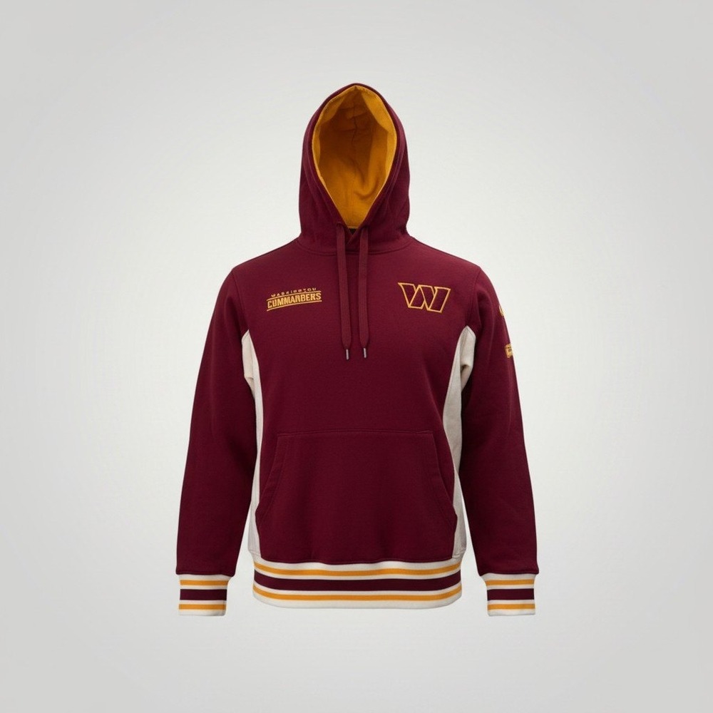 Ultra Game NFL Washington Commanders Hoodie Men Small Burgundy Gold Football Fan